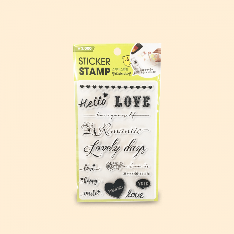Set stickers timbres de silicona Caligrafía