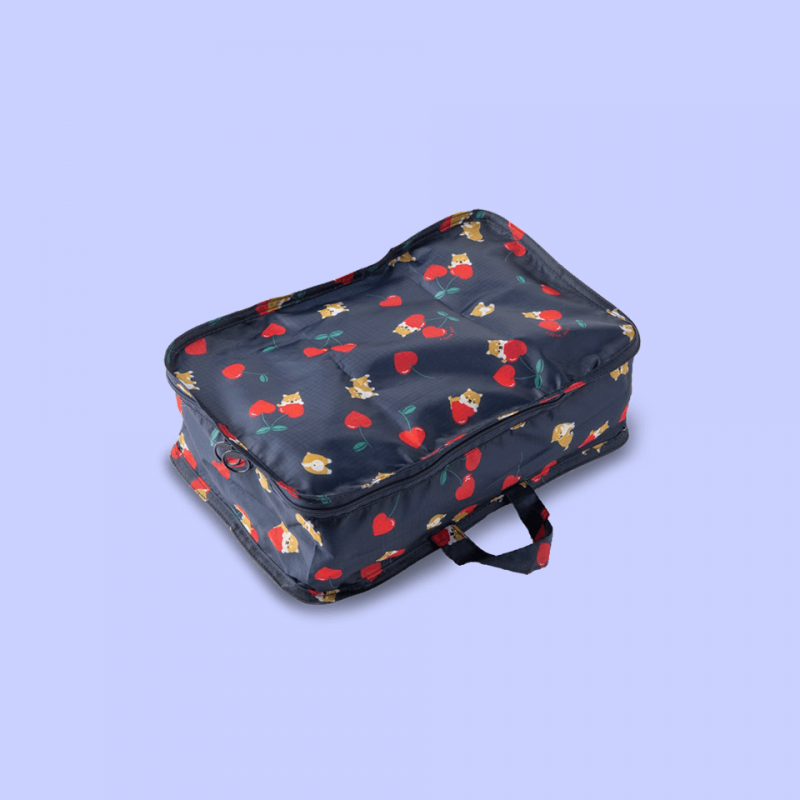 Organizador con mango para viajes Shiba cerezas de corazones Organizador con mango para viajes Shiba cerezas de corazones