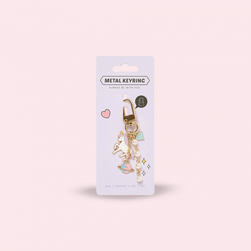 Llavero metálico Unicornio diamante Llavero metálico Unicornio diamante