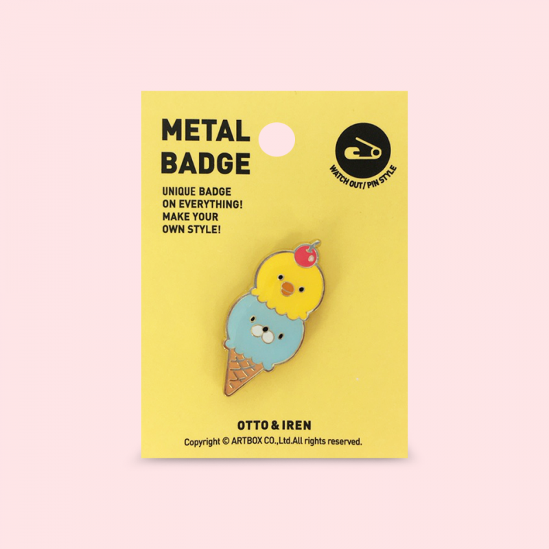 [AGOTADO BODEGA] Pin metálico Helado Iren y Otto