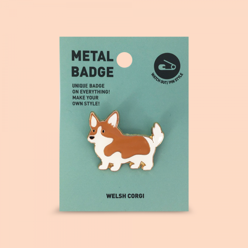 [AGOTADO BODEGA] Pin metálico Corgi