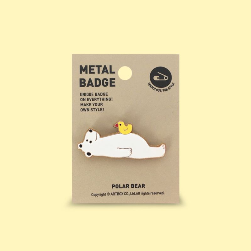 [AGOTADO BODEGA] Pin metálico Oso polar y pollito