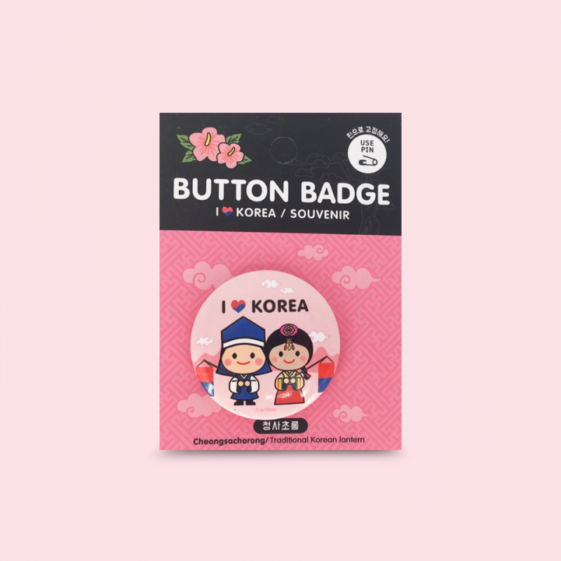 [AGOTADO BODEGA] Pin metálico circular Matrimonio coreano
