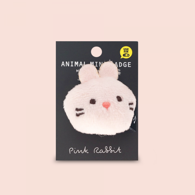[AGOTADO BODEGA] Pin peluche Conejito rosa pastel tamaño S