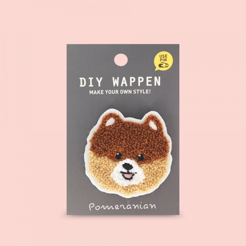 Pin parche bordado Cara Pomerania Pin parche bordado Cara Pomerania