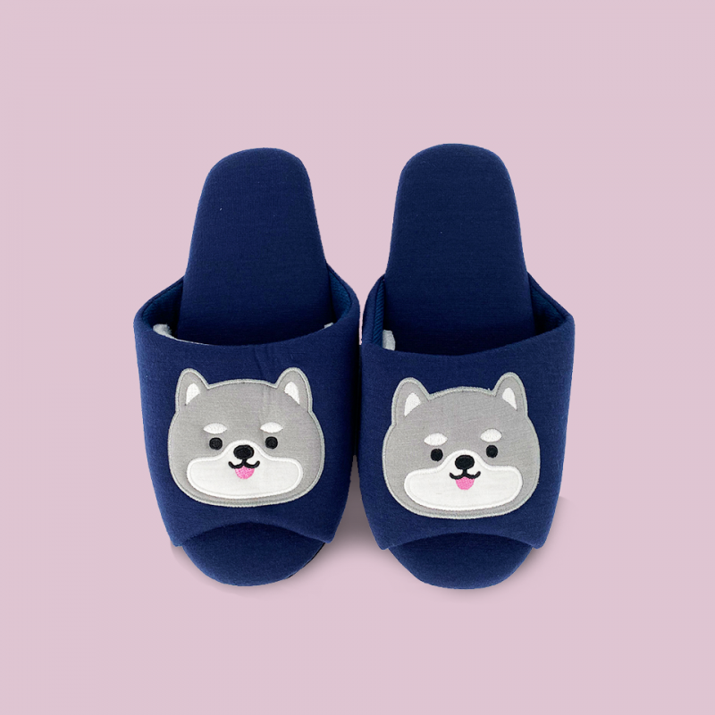 Pantuflas Shiba gris 25 cm Pantuflas Shiba gris 25 cm