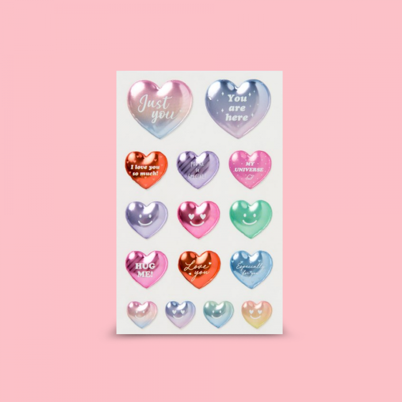 Set stickers globos Corazones Set stickers globos Corazones