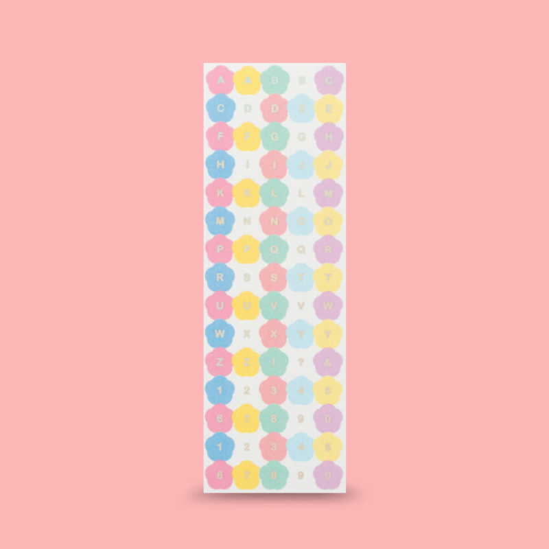 Set stickers Abc flores Set stickers Abc flores