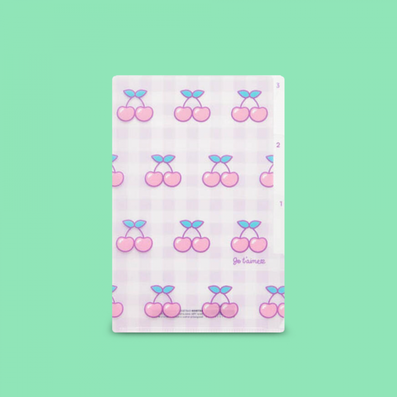 [AGOTADO BODEGA] Mini carpeta 3 divisiones Cerecitas