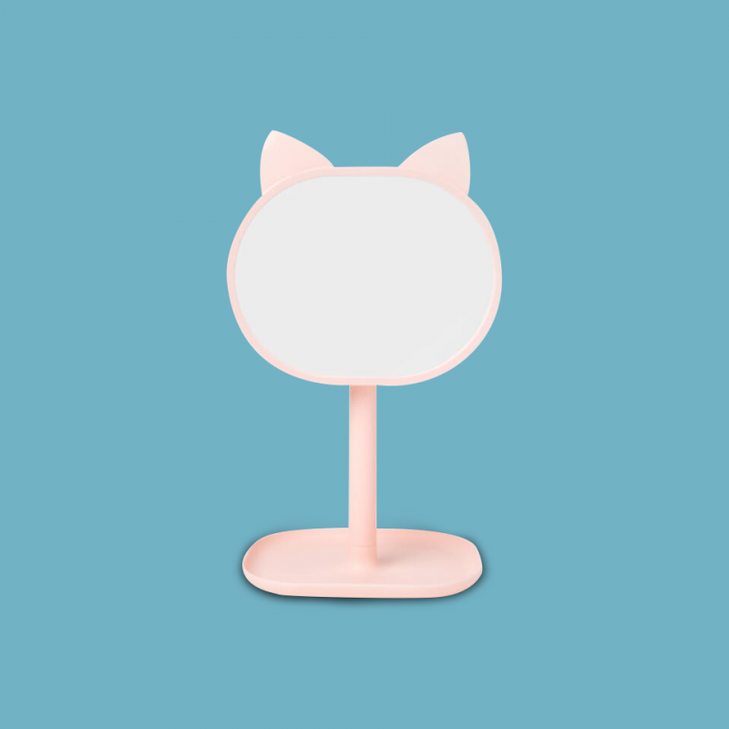 Espejo para escritorio Gatito rosa