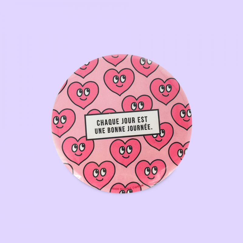 Espejo metálico circular Corazones Espejo metálico circular Corazones
