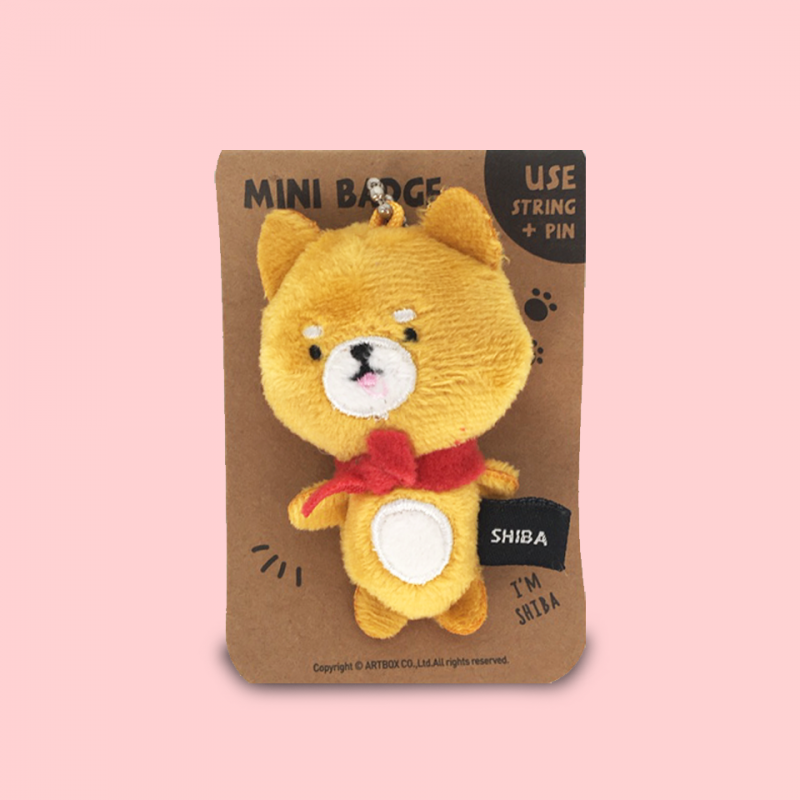 Pin colgante Shiba bandana roja Pin colgante Shiba bandana roja