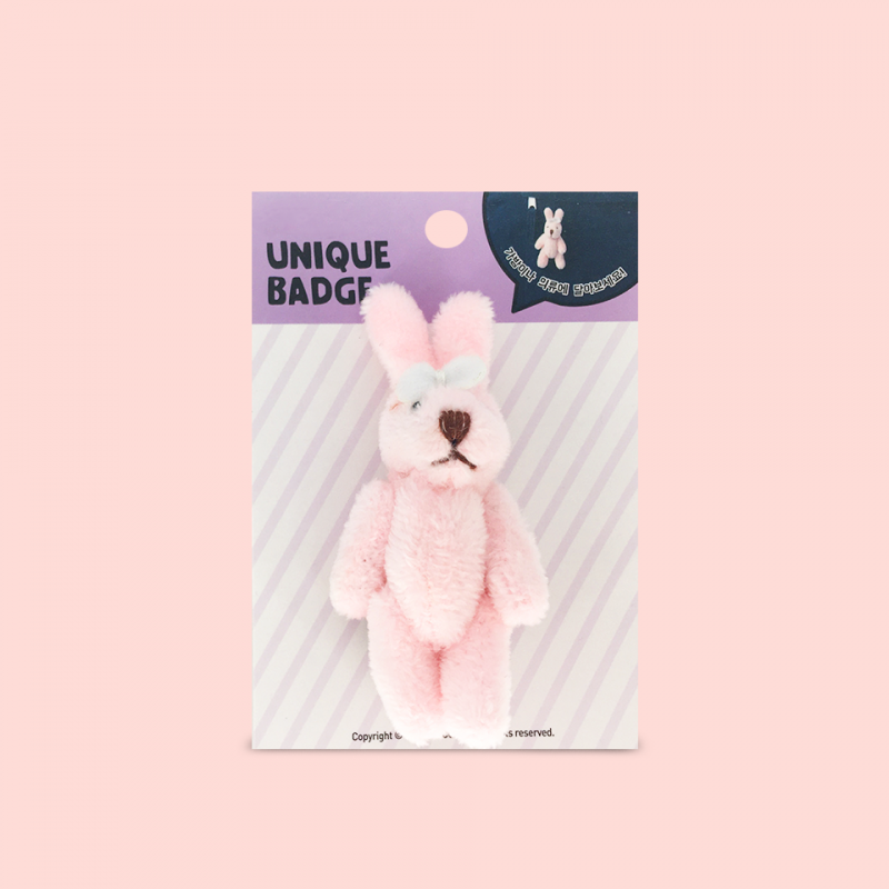 Pin mini peluche Conejito Rosado