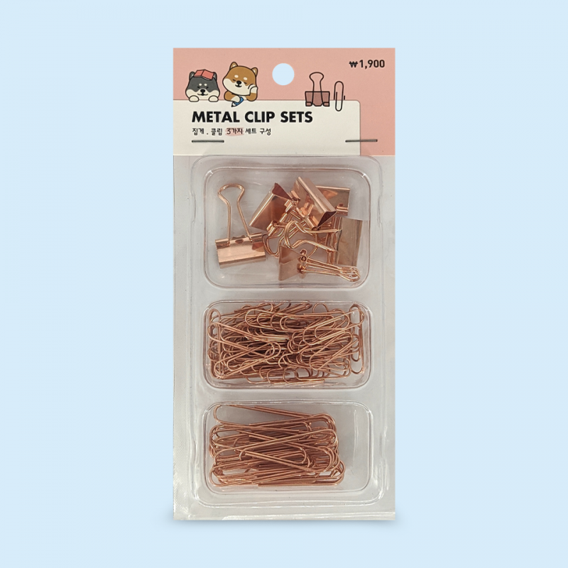 Set clips metálicos Rose gold Set clips metálicos Rose gold