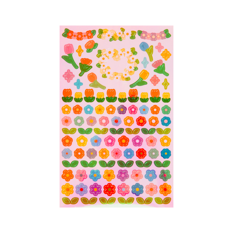 Set stickers holográficos Flores Set stickers holográficos Flores