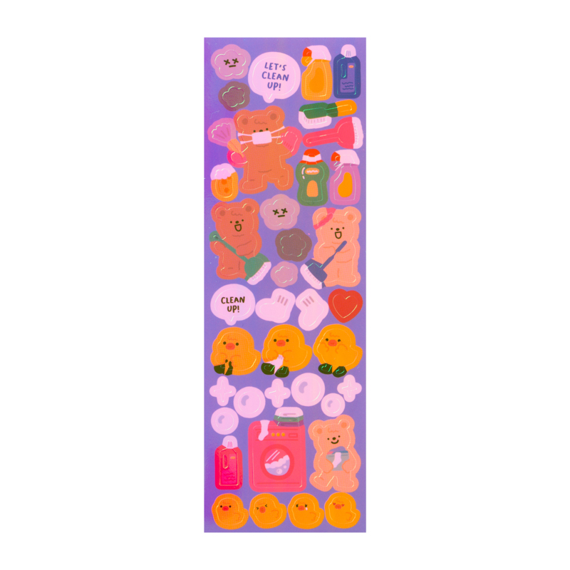 Set stickers Aurora Osito limpiador Set stickers Aurora Osito limpiador