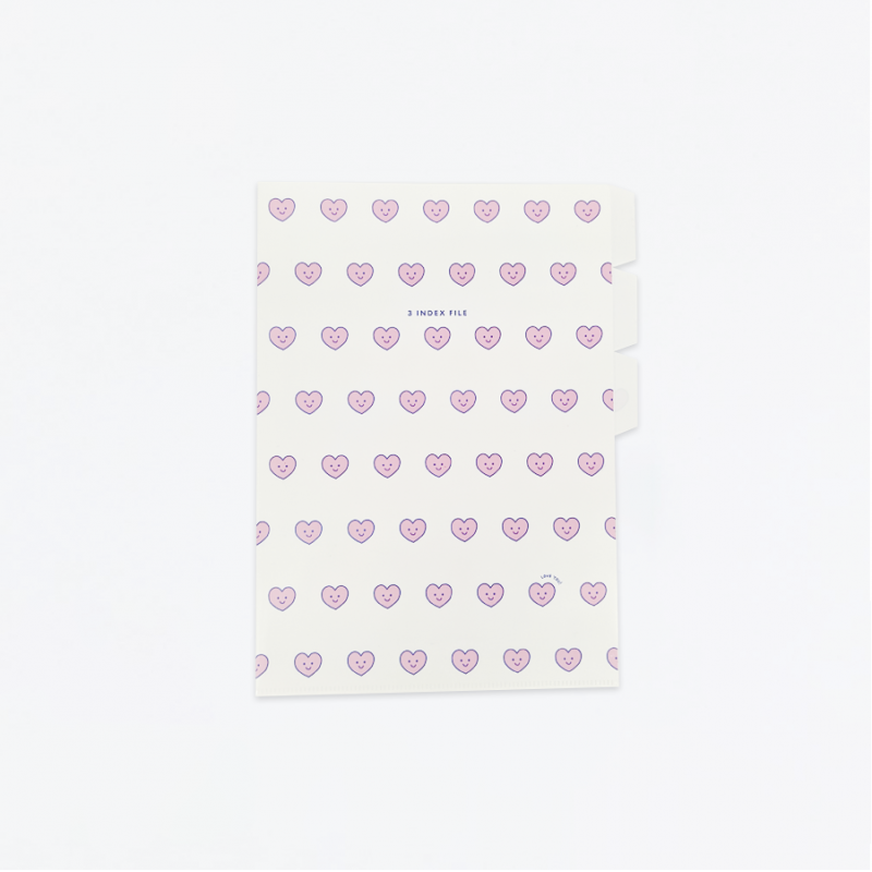 Carpeta simple 3 divisiones Corazones